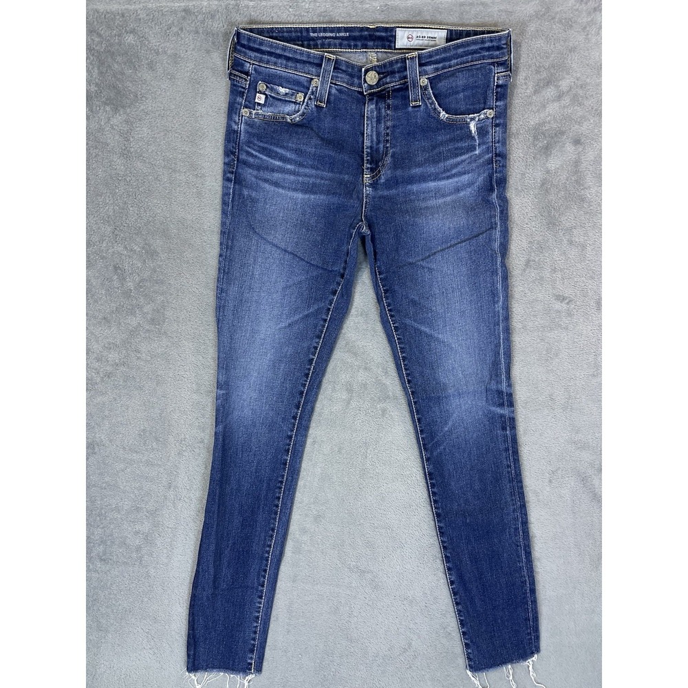 Adriano Goldschmied Jeans Womens 26 Blue Denim Medium Wash The‎ Legging Mid Rise